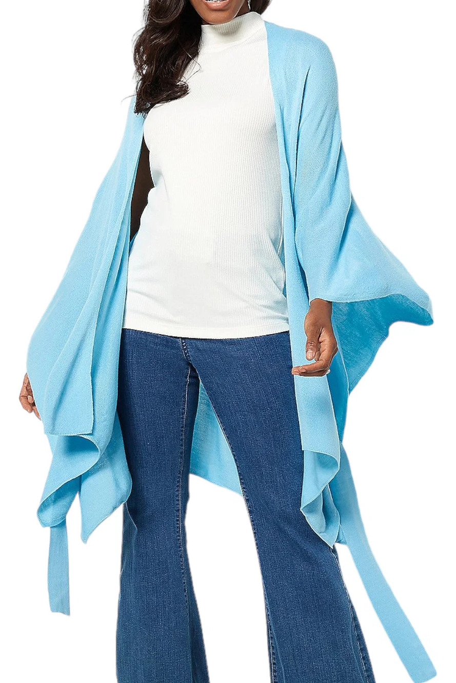 All Worthy Hunter McGrady Tie Front Knit Cardigan Robin Blue - Regular